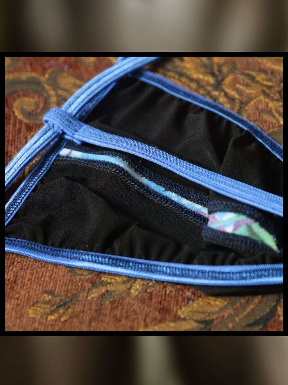 Mens BlueTones Strip down Pouch Gstring Handmade - Picture 5 of 5